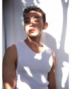 Yoo Ah In poses for a photo for his Instagram.