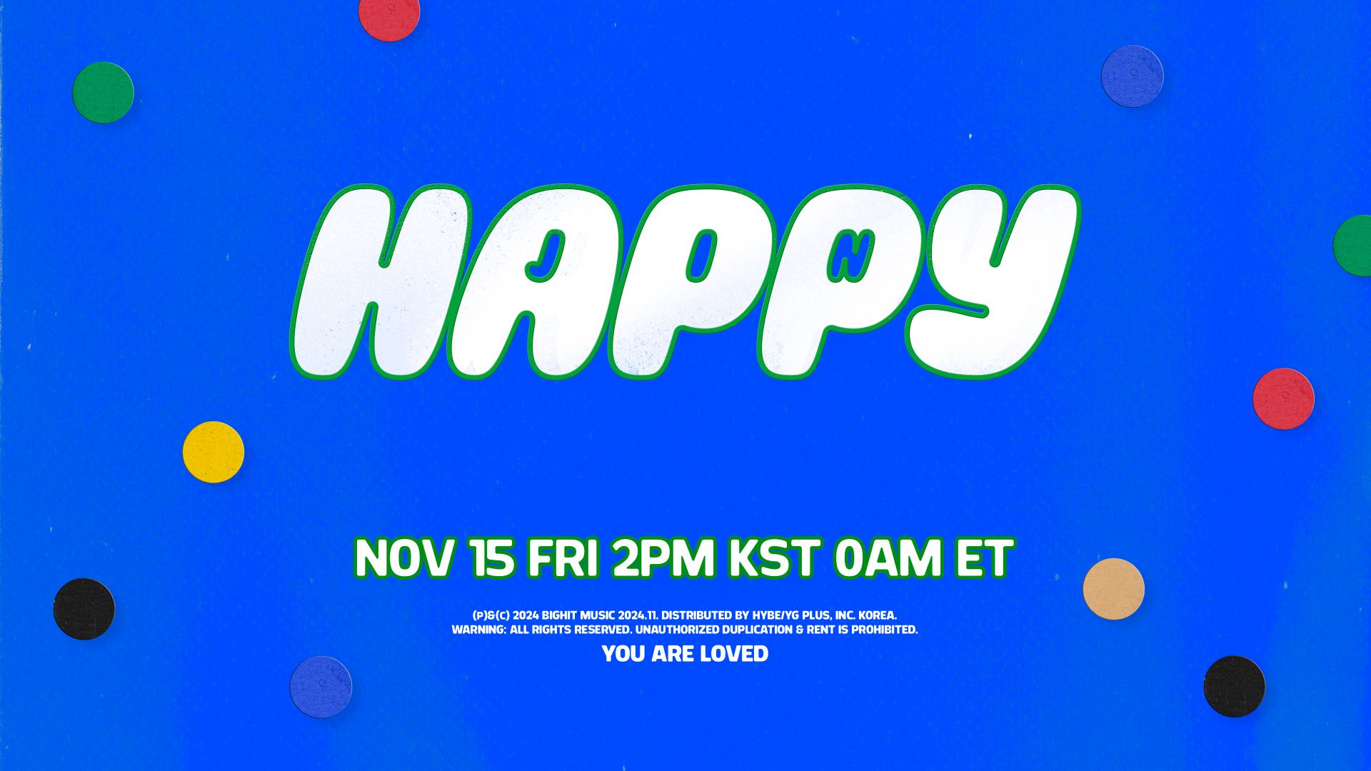 BTS Jin Confirms Solo Comeback Date with 'Happy' Teasers